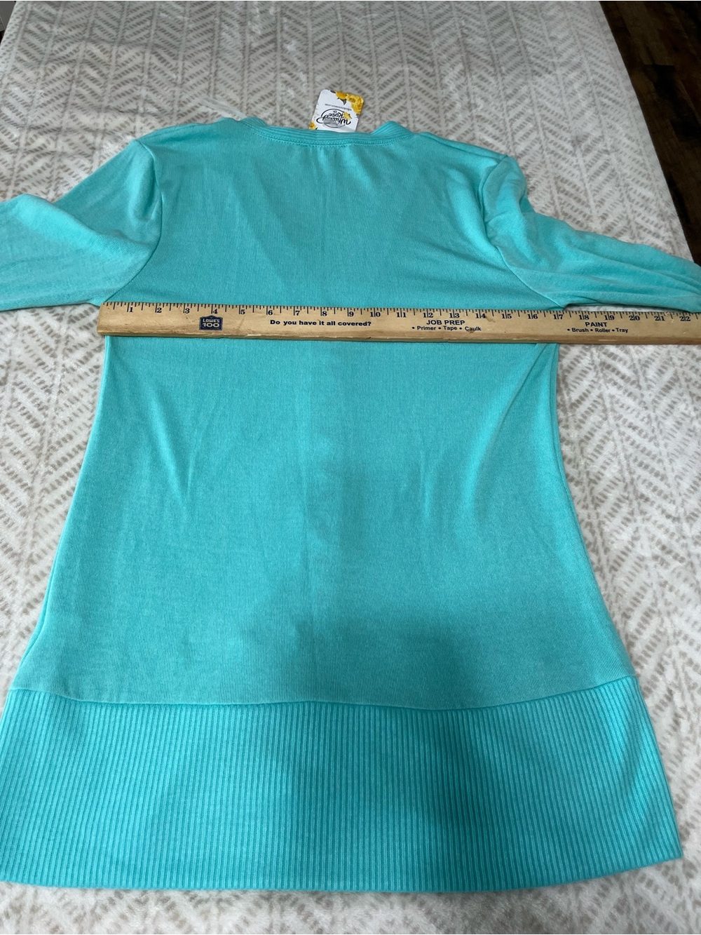 Zenana Outfitters Turquoise V-Neck Cardigan Large - Picture 4 of 4